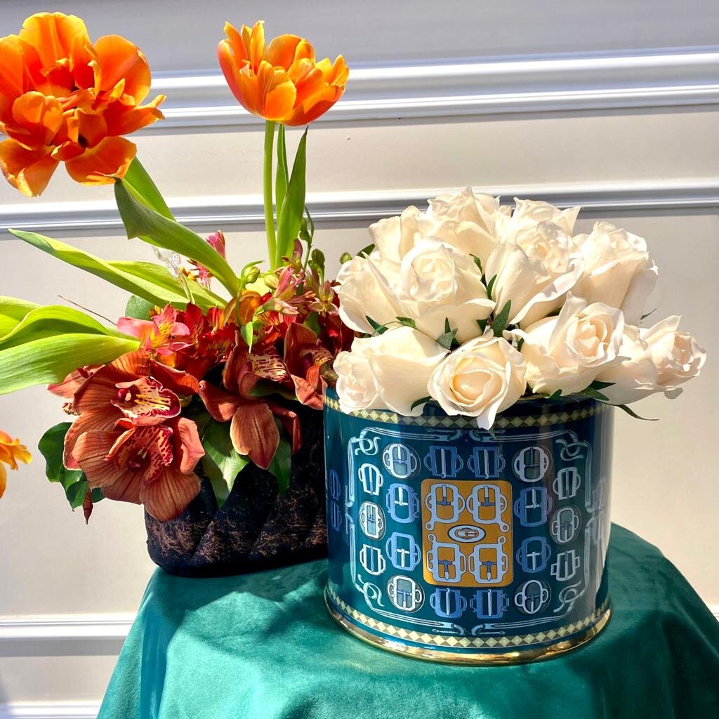 Petrol Yeşili Dekoratif Kısa Vazo, Küp 16x20 (Lucky Art)