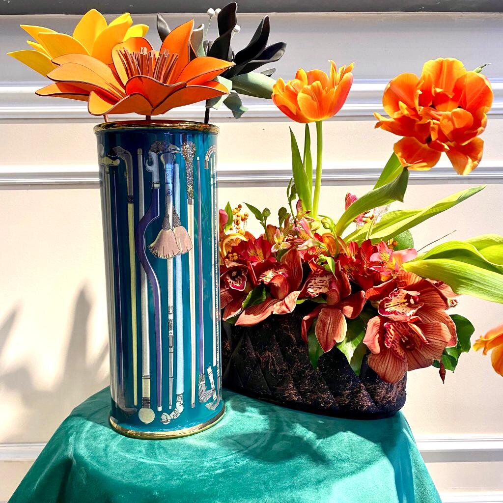 Petrol Yeşili Dekoratif Vazo 33x13 (Lucky Art)