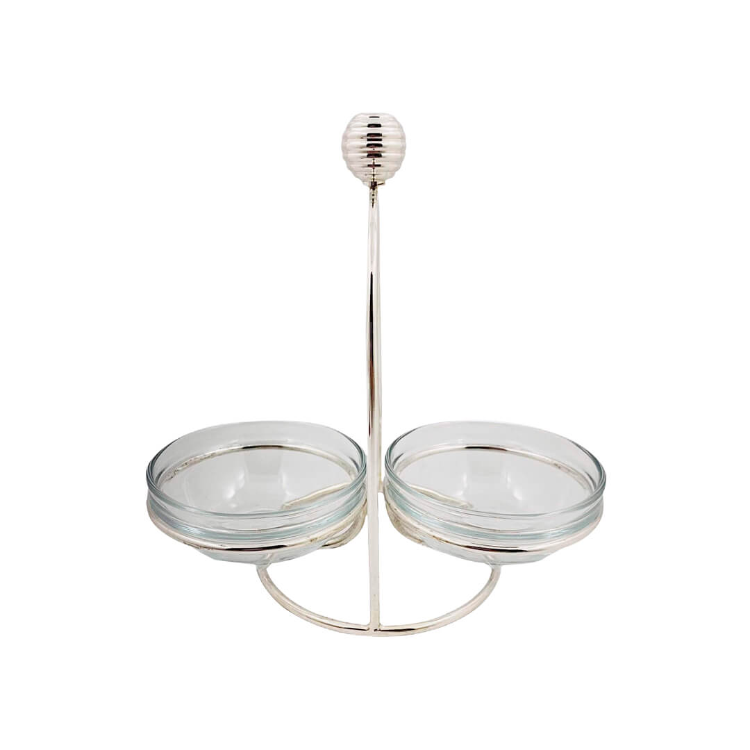 Gümüş Kaplama İkili İkramlık