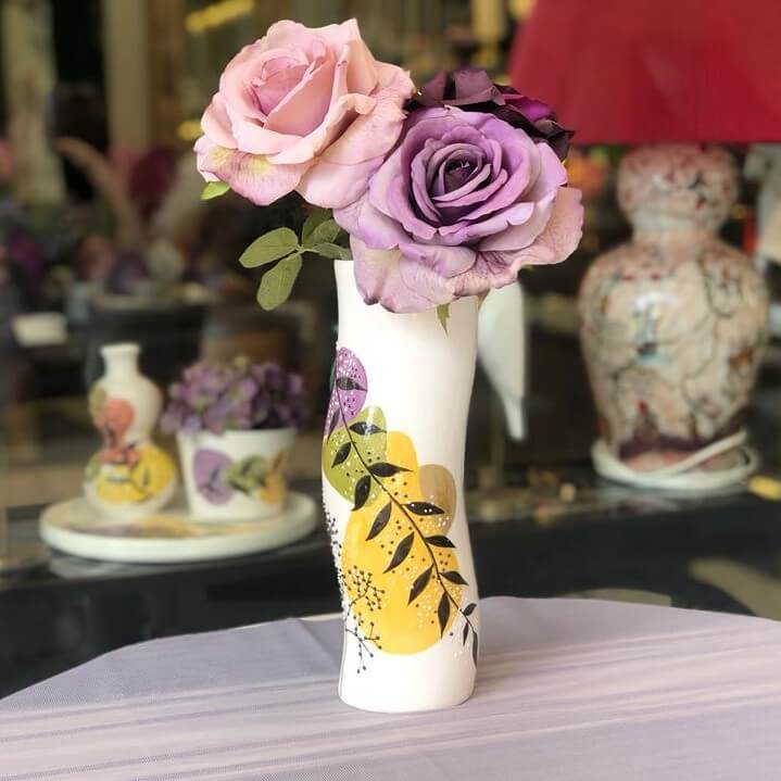 Seramik Alev Vazo - 27 cm